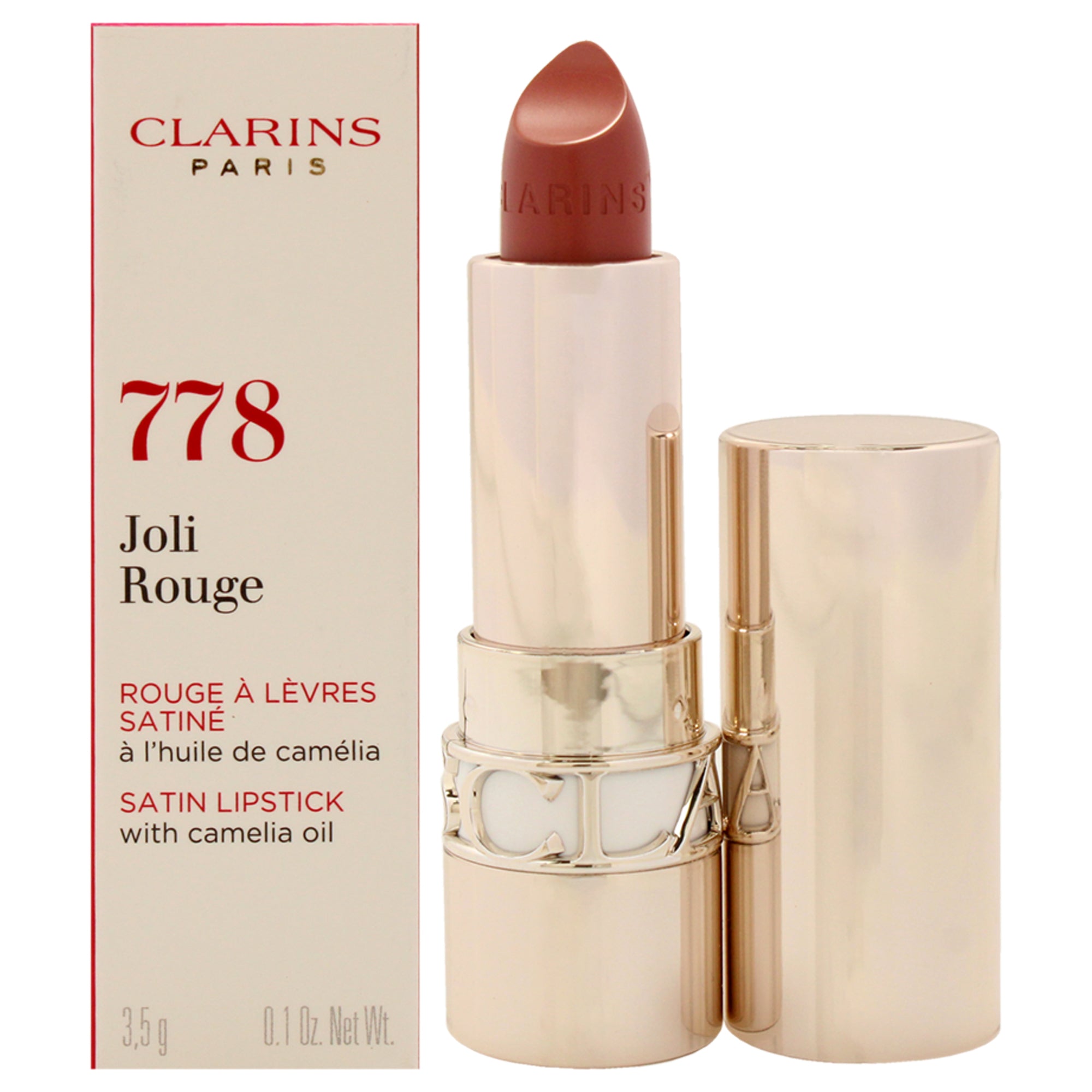 【月間優良ショップ受賞】 Clarins Joli Rouge Satin Lipstick - 778 Pecan Nude 0.1 oz 送料無料 海外通販