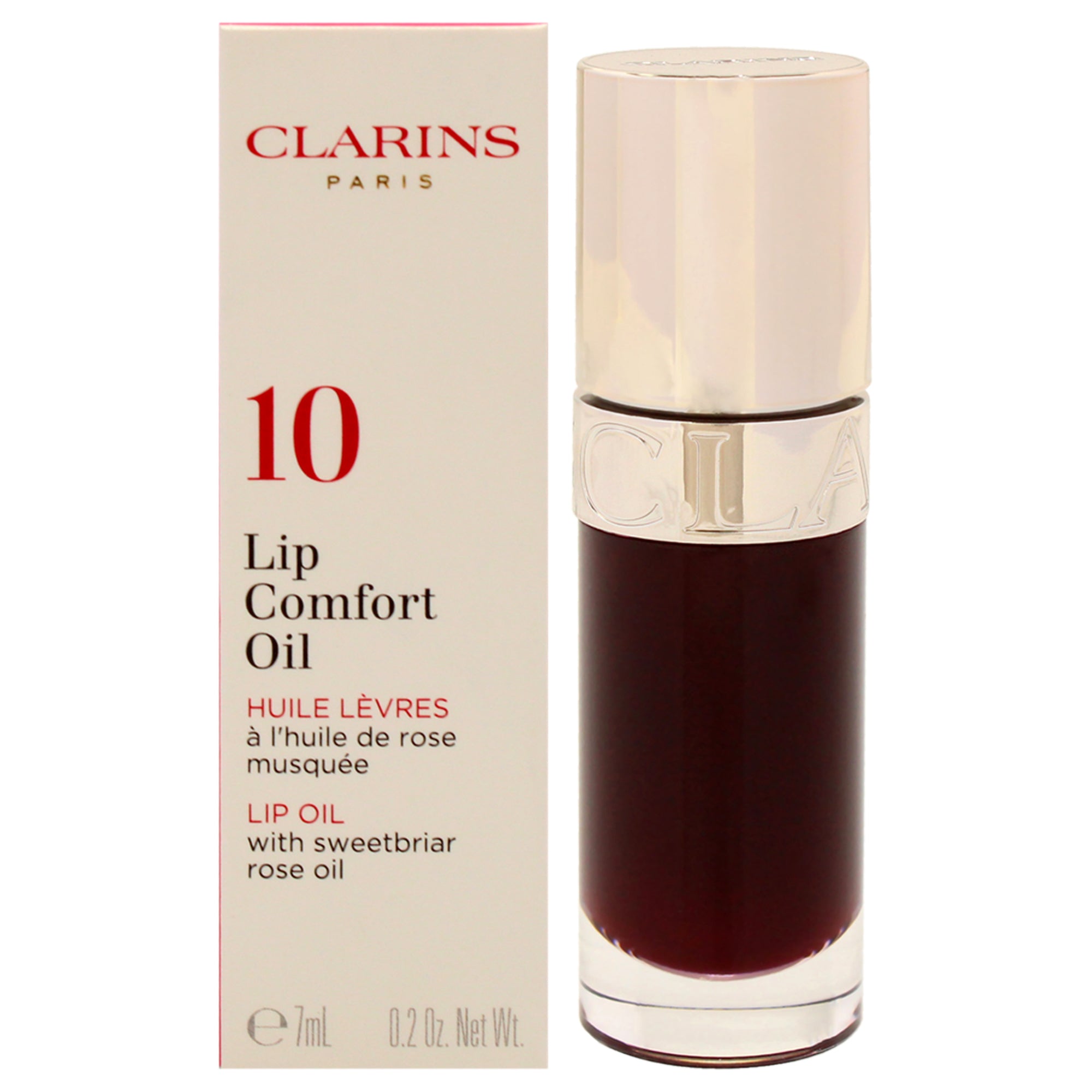 【月間優良ショップ受賞】 Clarins Lip Comfort Oil - 10 Plum Lip Oil 0.2 oz 送料無料 海外通販