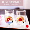 グラス タンブラー 食器 ギフト おしゃれ 高級 ガラス 冷感 シリーズ | 325ml 桜 富士山 丸モ高木陶器 日本製 国産 職人 | 海外 手土産 モダン...