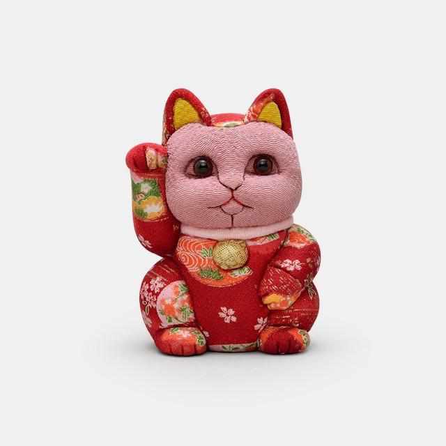 Rakuten - 【招き猫】友禅赤 | 江戸木目込み | 柿沼人形