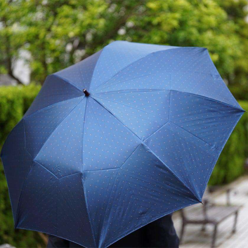Rakuten - 【雨傘】紳士 ピンドット 折りたたみ (ネイビー) | 東京洋傘 | 宮内庁御用達 前原光榮傘商店