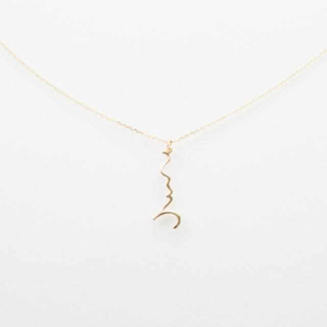 【ネックレス】こころ ゴールド (K10) ネックレス | ひらがなアクセサリー | SAORI KUNIHIRO