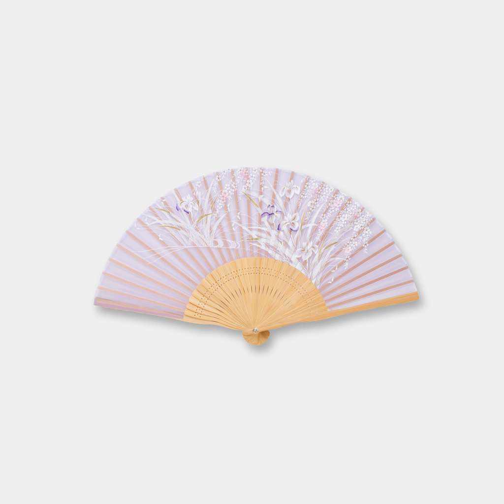 Rakuten - 【扇子】女物 絹扇 あやめ 藤色 | 京扇子 | 大西常商店
