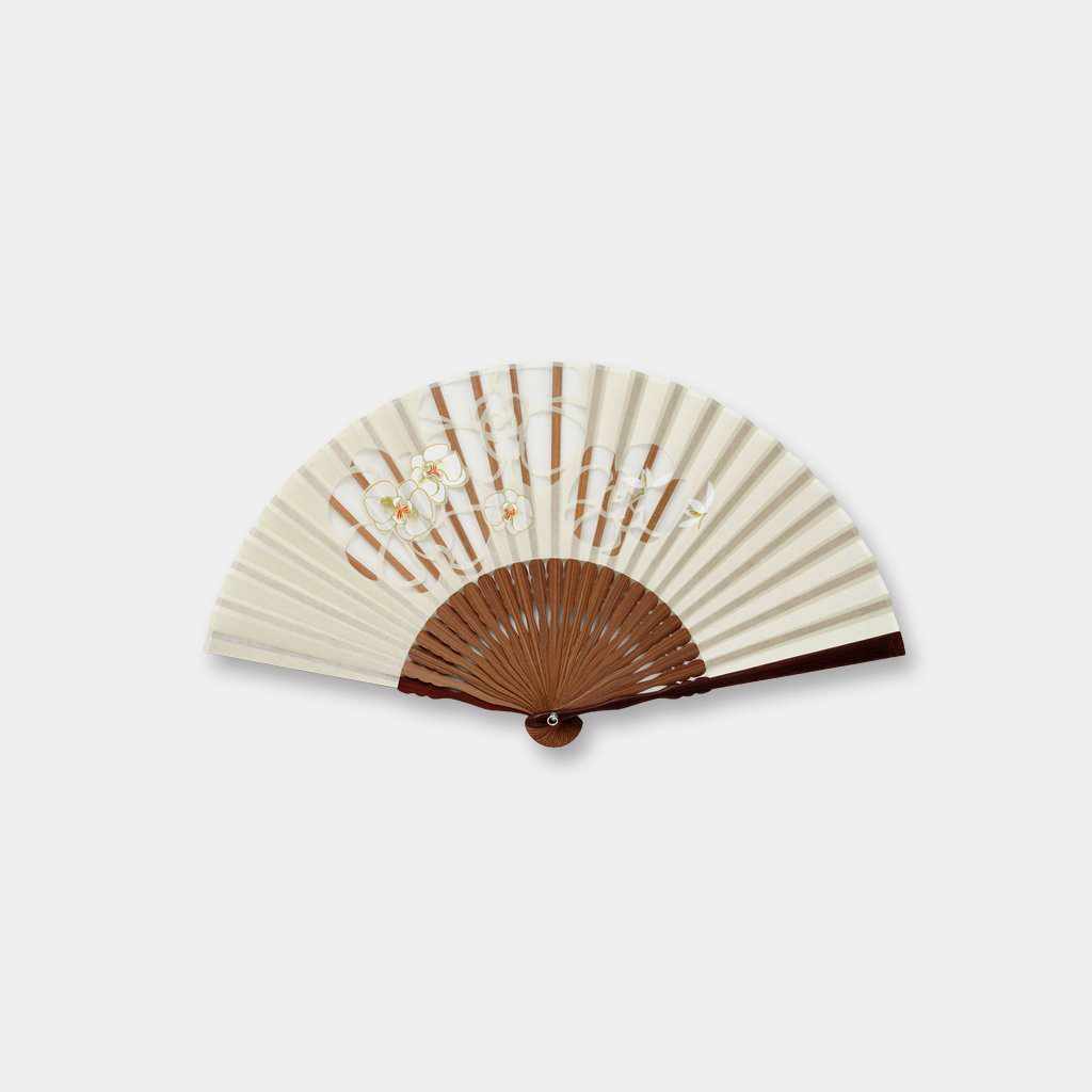 Rakuten - 【扇子】女物 絹扇 切り絵 胡蝶蘭 | 京扇子 | 大西常商店