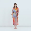 【ルームウェア】ウォータカラーシルクガウン イブニンググロウ