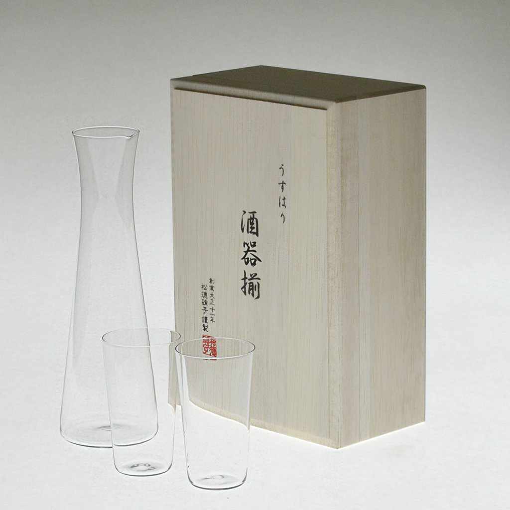 乐天商城 - 【江戸硝子】うすはり 酒器揃 3点セット 木箱入