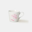 【マグカップ】温感 ハートで伝えるフラワー (白) | 美濃焼 | 丸モ高木陶器
