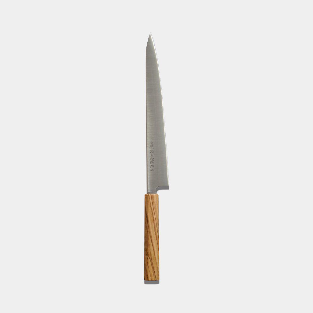 INOX スウェーデン鋼 (両刃) オリーブウッド八角柄 270mm｜BECOSオリジナル | 堺打刃物｜一刀斎虎徹