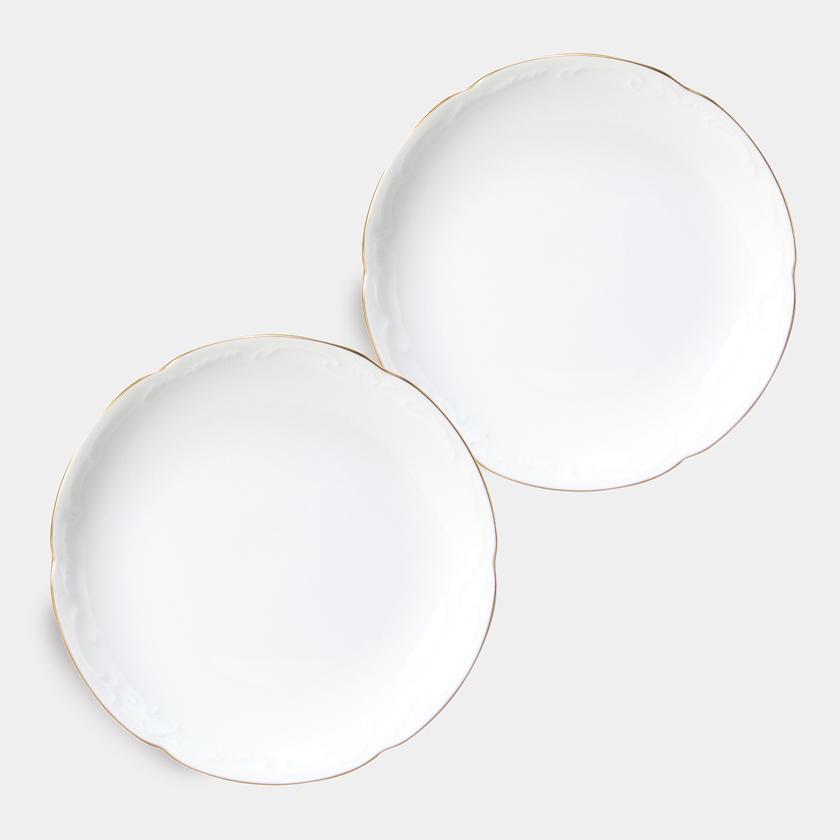 Rakuten - 【磁器】大倉陶園 ゴールドライン 15cm銘々皿 ペアセット