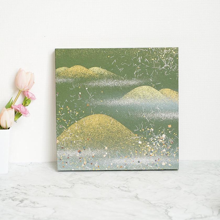 【アートパネル】夏 金山・草 (L) | 金銀砂子細工 | 逸品集 [2]