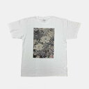 【Tシャツ】花モノクロ 白 フリーサイズ | 加賀友禅 | J.Flavor * 菊田宏幸