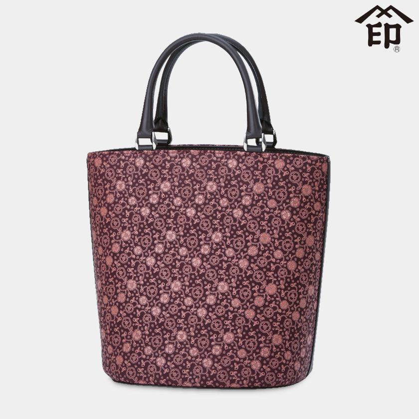 Rakuten - 【バッグ】69手提げ 椿 (黒地×ピンク漆) | 甲州印伝 | 印傳屋