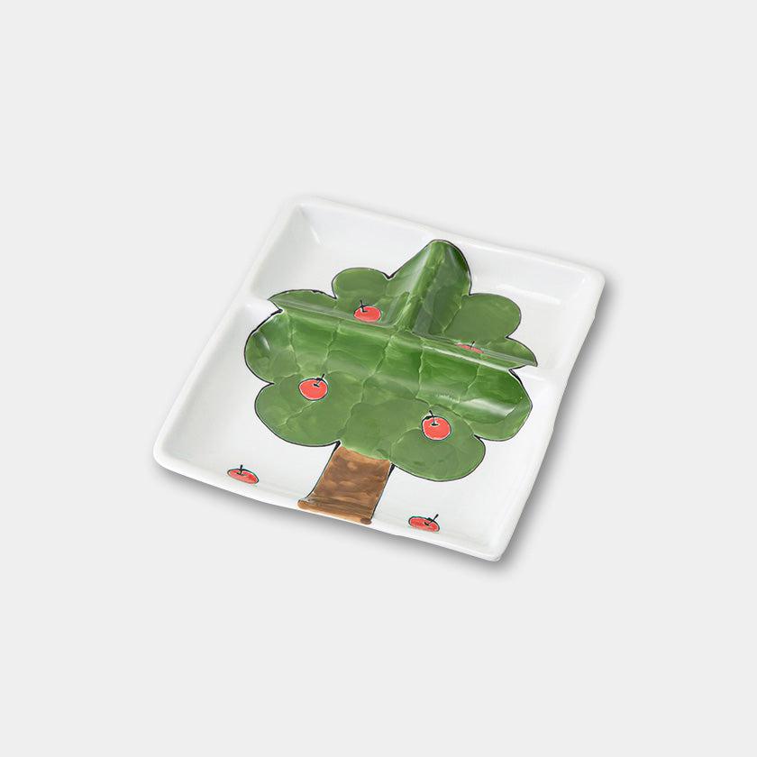 乐天商城 - 【皿】petit 仕切皿 林檎 | 波佐見焼 | 西海陶器