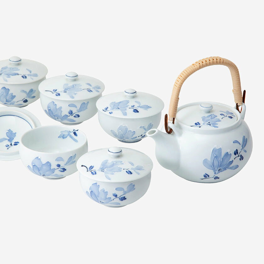 Rakuten - 【茶器セット】辻が花 蓋付茶器揃 | 波佐見焼 | 西海陶器
