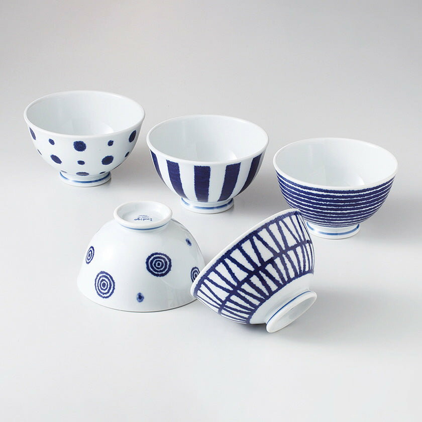 乐天商城 - 【茶碗5個セット】藍玉 軽量飯碗揃 | 波佐見焼 | 西海陶器