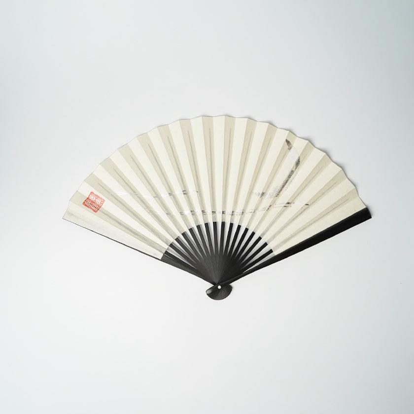 Rakuten - 【扇子】三ヶ月 (白) 銀箔 | 唐紙 | 景美風月
