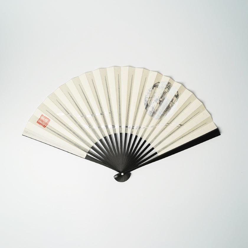 Rakuten - 【扇子】満月 (白) 銀箔 | 唐紙 | 景美風月