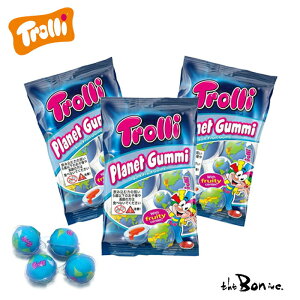 3袋セット【Trolli 地球グミ】4個入り×3袋｜常温宅急便｜トローリ　プラネット　グミ　75g　スペイン　ASMR　韓国　お菓子 輸入