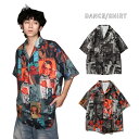 お兄系 シャツ bf風 ダンス衣装 シャツ メンズ ヒップホップ 衣装 ゆるシャツ レディース レトロ系 ダンス 衣装 シャツ ストリート系