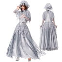 レディース ドレス 花嫁 ピコット ハロウィン コスプレ 大人 lolita 仮装 髑髏 バックジッパー 花柄 お化け cosplay ファンシードレス 夜会 ...