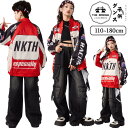 ダンス 衣装 ヒップホップ 革ジャン 赤 キッズ トップス コート ジャケット 長袖 レザー レッド カッコイイ ズボン 白 黒 赤 ロングパンツ デニムパンツ...
