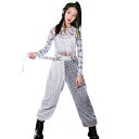 スパンコール 衣装 キッズ ダンス衣装 セットアップ 子供服 女の子 演出服 キラキラ ステージ衣装 キッズダンス衣装 フリンジ 子ども服 ヒップホップ ファッション