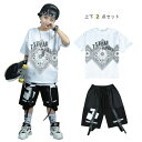 ダンス衣装 セットアップ キッズ ヒップホップ 派手 子供服 男の子 夏 ダンスウェア hiphop tシャツ 半袖 パンツ 練習着 ダンス 衣装 個性 ストリート系