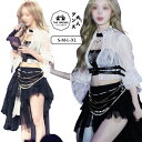 ダンス衣装 レディース k-pop 白 レーストップス ブラトップ 派手 おしゃれ アイドル衣装 韓国 黒 チュールスカート ウェストチェーン セットアップ j...
