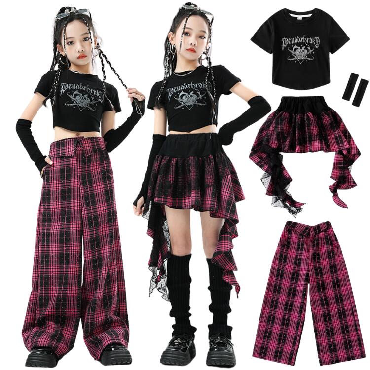 キッズ ダンス 衣装 スカート セットアップ ヒップホップ 子供服 紫 パープル スカート シルバー スパンコール スカート もこもこ 女の子 チアガールズ ジャズ へそ出し トップス K-POP 韓国 韓国風 hiphop ヒップホップ ダンスウェア ステージ衣装