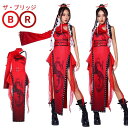 ダンス衣装 セットアップ 大人 チャイナー風 ステージ 衣装 レディース ワンピース ベルト キャミソール パンツ ダンス 衣装 演出服 DS jazz 舞台服 赤 黒 龍柄 ドラゴン柄 おしゃれ アイドル 中華風 衣装 派手 おしゃれ ステージ衣装 ダンスウェア jazz
