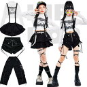 セットアップ キッズダンス へそ出し レディース レッグウォーマー パンツ トップス スカート かっこいい ホワイト 白 ブラック 黒 蝶々 ジャズダンス キッズ 子供 おしゃれ 韓国風 ヒップホップ かっこいい ステージ衣装 ダンス衣装 ダンスウェア 応援団 演出服 HIPHOP