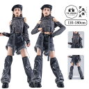 キッズ ダンス衣装 セットアップ ヒップホップ 女の子 トップス 肩出し パンツ ニムパンツ レッグウォーマー hiphop jazz 舞台服 演出服 練習着 韓国 ファッション 上下セット チアガール ステージ衣装 子供服 k-pop かっこいい 発表会