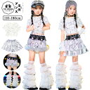 キッズダンス衣装 スパンコール キッズダンス 子供服 セットアップ ステージ衣装 キッズ ファッション 練習着 演出服 半袖 応援団 かっこいい 日常 女の子 おしゃれ ガールズ ダンス衣装 ダンスウェア ジャズダンス jazz へそ出し レッグウォーマー 銀 シルバー 白 ホワイト