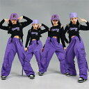 紫 黒 子供ダンス 女の子 jazz ダンス衣装 キッズ ブラック 英字 長袖トップス パープル カーゴパンツ ズボン キッズダンス 演出服 セットアップ おしゃれ ヒップホップ ストリート 練習着 ロングパンツ k-pop jazz ステージ衣装 110-170