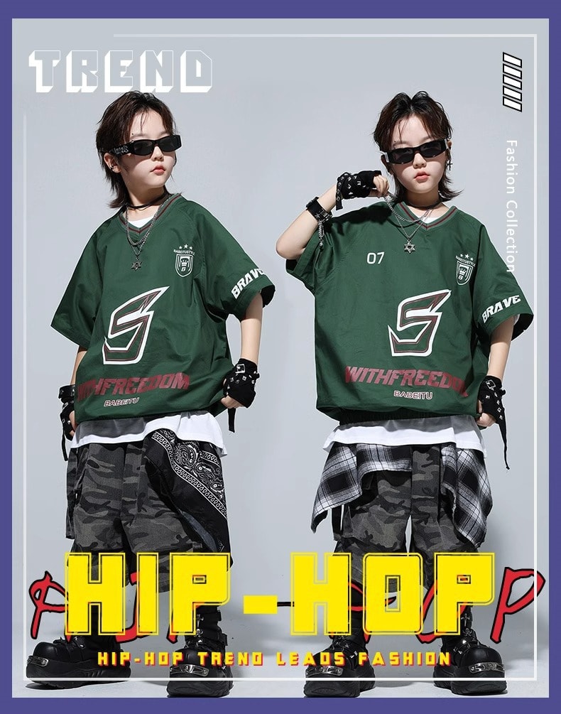 ダンス衣装 キッズ 女の子 男の子 HIPHOP キッズ ダンス 衣装 迷彩柄 パンツ ズボン かっこいい 韓国 jazz キッズ ダンス衣装 練習着 グレー 緑 ブラウン 舞台服 子供服 上下セット 派手 おしゃれ ダンスウェア ヒップホップ キッズダンス 演出服 110-180