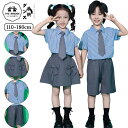 ストライプ柄 子供服 キッズ ダンス衣装 女の子 男の子 カッコいい ヒップホップ 入学式 卒業式 卒園式 ネクタイ シャツ スカート ハーフパンツ セットアッ...