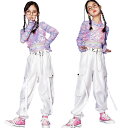 スパンコール 色が変わる 子供服 女の子 スパンコール キッズ ダンス衣装 キラキラ セットアップ キッズ ダンス 衣装 セットアップ 演出服 舞台服 ダンス衣...