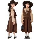 韓国子供服 女の子 ワンピース キッズ こども服 長袖 学園風 面接 お受験 発表会 入学式 卒業式 七五三 可愛い 110 120 130 140 150 160