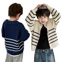 韓国子供服 カーディガン キッズ 男の子 セーター 秋冬 子供服 アウター 長袖 紺 ネイビー ベージュ 110 120 130 140 150 160
