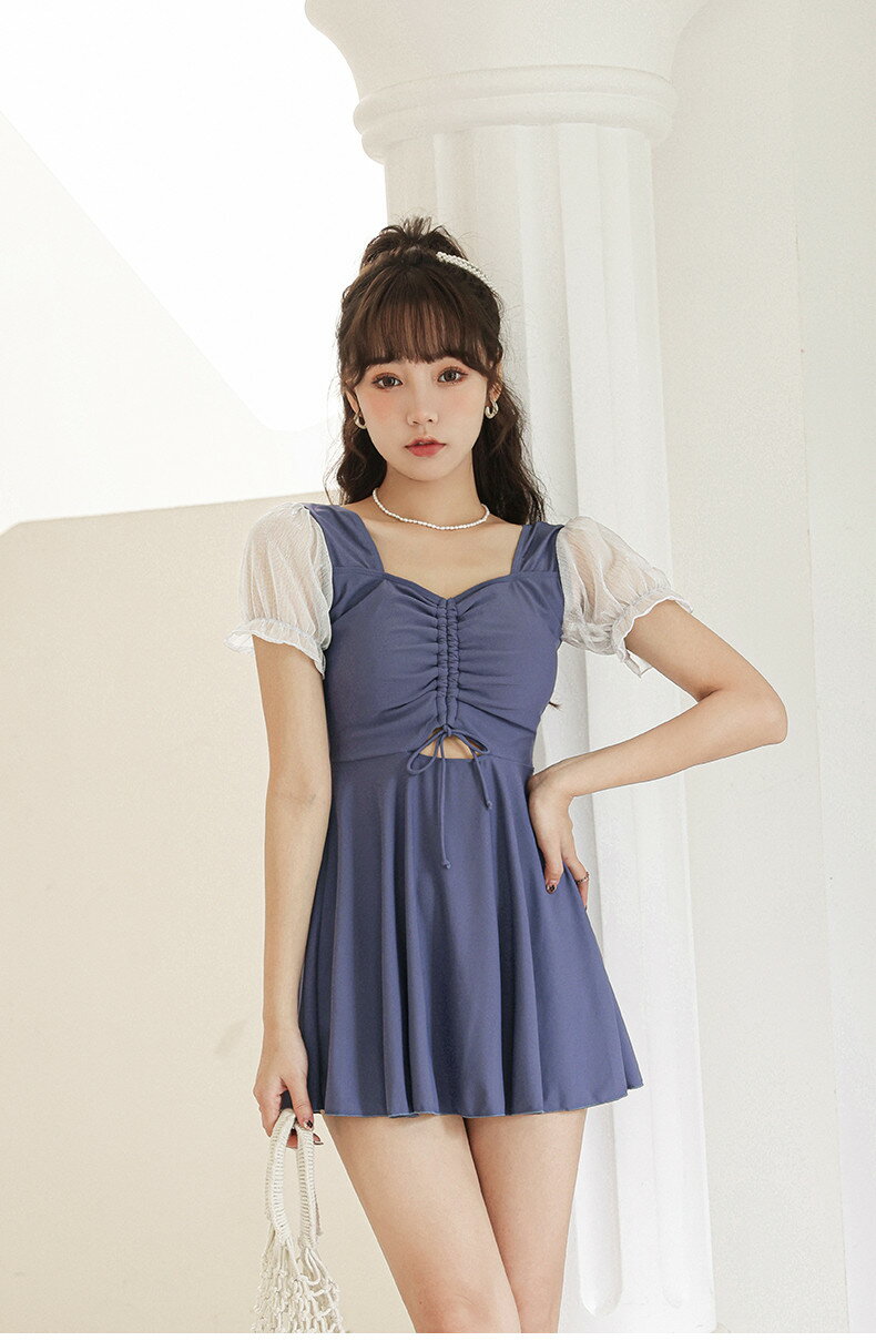 水着 レディース ワンピース パンツ付き 体型カバー 女子水着 ショーツ付き セパレート フレア袖 スカート パンツ フリル 可愛い 大人女子 20代 30代 二の腕 水着 ビキニ タンキニ ワイヤレス パッド付き 小胸 盛れる 肩出し 水着 韓国