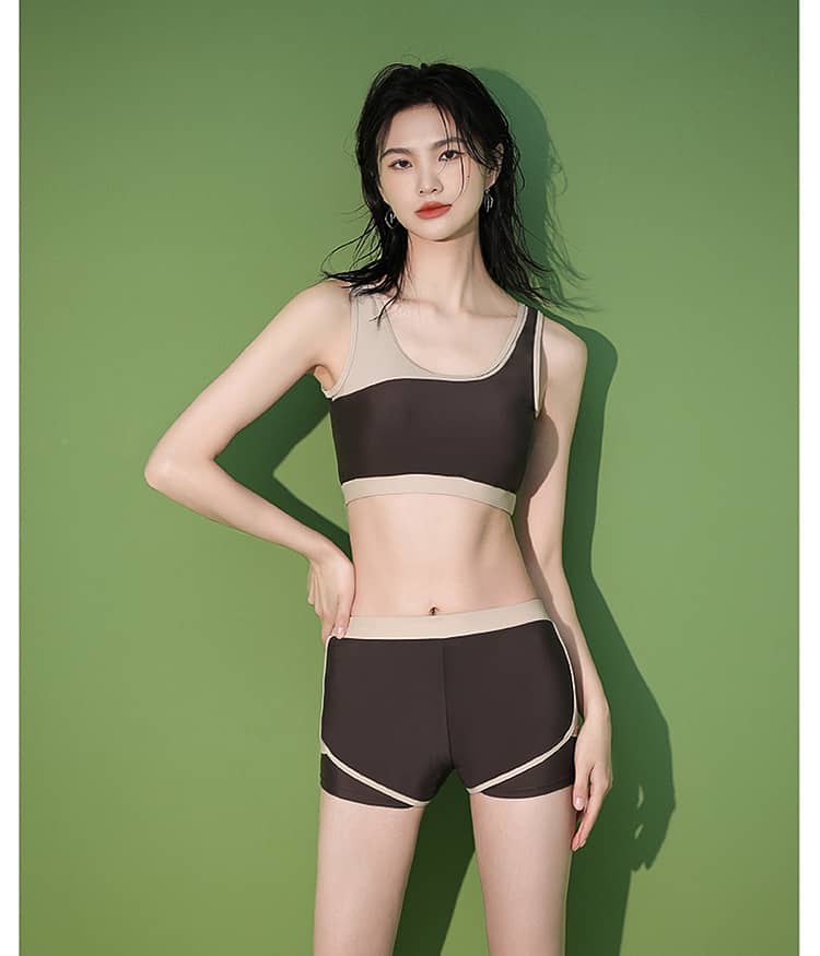 水着 レディース タンキニ 学生 体型カバー 露出控えめ 韓国 水着 タンキニ　セパレート 上下 3点セット 可愛い 小胸 水着 韓国 パンツ みずぎ 学生 レディース スイムウェア 大人 水着 女性 リゾート 水泳 みずぎ 海 温泉 プール ビーチ 海