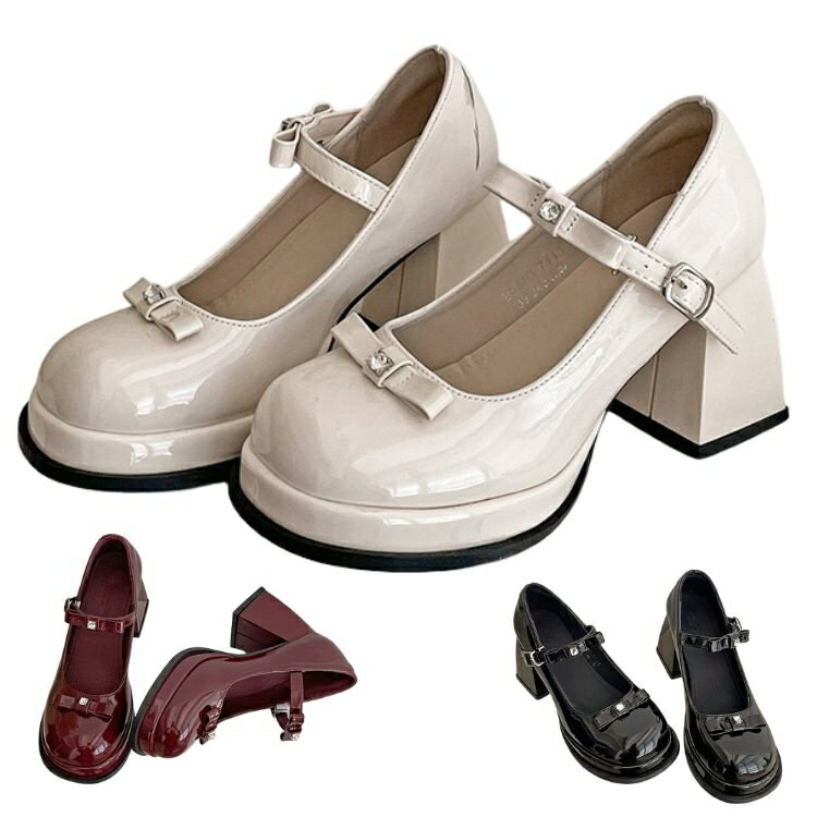 結婚式 フォーマルシューズ 子供 柔らかい 女の子 リボン 24cm 厚底ローファー ストラップ レディース ..