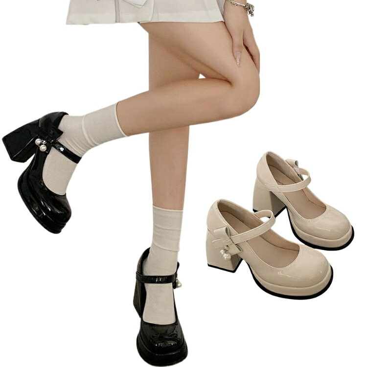 厚底ローファー リボン フォーマルシューズ 女の子 歩きやすい ヒール 結婚式 柔らかい レディース 制..