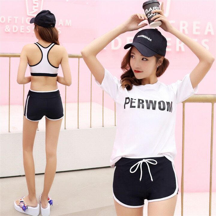 水着 レディース 韓国 タンキニ レディース水着 体型カバー ビーチスイムウェア/水...