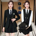 韓国 卒業式 スーツ 女の子 スカート 制服 卒服 フォーマルスーツ 大きいサイズ 中学生 高校生 入学式 スーツ 2点セット グレー 黒 ネイビー ジャケット...