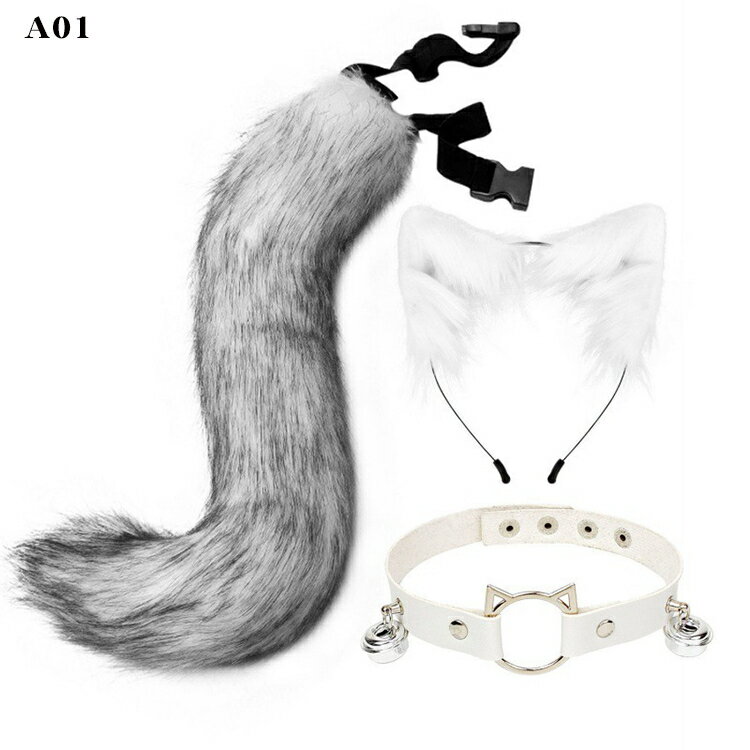 ハロウィン 仮装 コスプレ小物 猫耳 ねこ耳 尻尾 3点セット 猫しっぽ コスプレ カチューシャ式 髪飾り 鈴付き チョーカー首輪 イベント 萌えにゃんこ 動物コスプレ 可愛い 大人用 子供用 ネコミミ スチューム もこもこ 狐の尻尾 偽耳 猫娘 女の子 女性 小物 小道具 学園祭