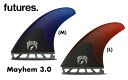 【2024年New Model】フューチャー フィン FUTURES FIN Mayhem 3.0 メイヘム モデル 発売!Thruster Fin【3本フィン...