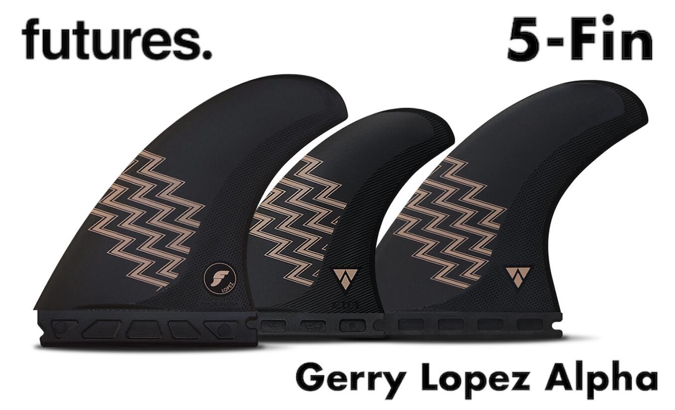 【2024年New Model】フューチャー フィン FUTURES FIN Gerry Lopez 5 fin triquad alpha ジェリー ロペス 発売！TRI QUAD FIN【5フィン】 Futures Fins 5 fins