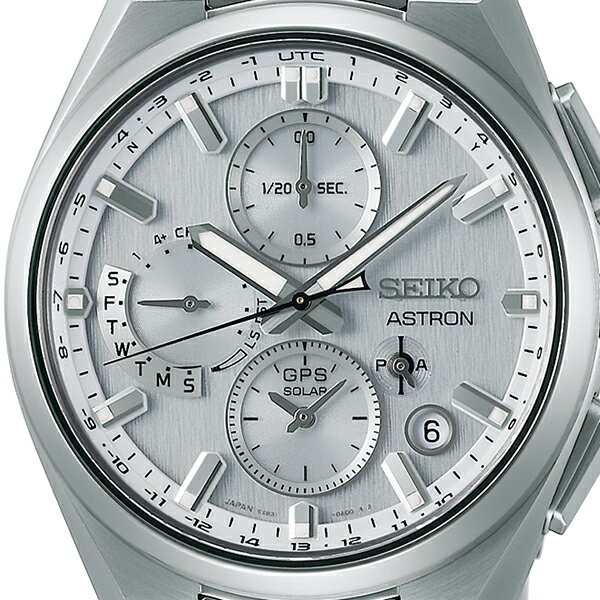 セイコー アストロン ネクスター デュアルタイムクロノグラフ SBXC159 メンズ 腕時計 ソーラー GPS衛星電波 ホワイトシルバーダイヤル チタン【コアショップ専売モデル】