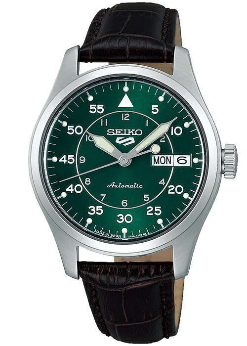 【スーパーSALE2000円OFFクーポン！】セイコー 5スポーツ フィールド スーツ スタイル ミッドサイズモデル SBSA203 メンズ レディース 腕時計 メカニカル 自動巻き グリーンダイヤル 革ベルト 日本製